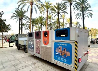 Neues System für Abfall-Recycling in Cullera IMG mobile Container zum Abfall-Recycling
